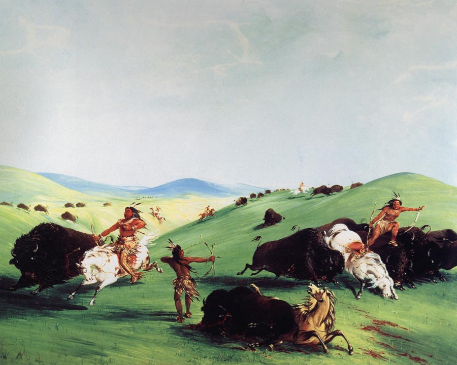 George Catlin Buffalo Chase on the Upper Missouri